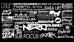 Music black background Nero bands chemical brothers daft punk 