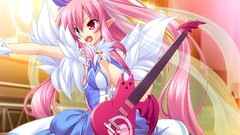 Music cross dress fangs Vampires red eyes gloves instruments 