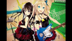 Music dress guitars blondes anime girls blue eyes boku wa 