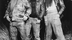 Music groups outdoors grayscale