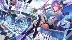 Music headphones Anime piano multicolor supernova fuji choko 