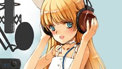 Music headphones Anime singing recording
