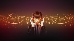 Music headphones colors multicolor Dj Girls