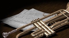 Music instruments trumpets