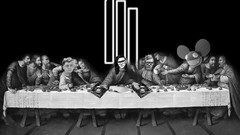 Music Jesus black and white abstract DJ houses deadmau5 