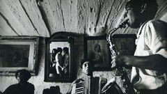 Music monochrome gypsy accordion grayscale old photography 