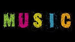 Music multicolor Typography artwork