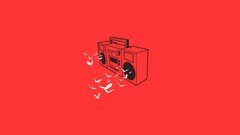 Music Radio boombox recorder minimalistic