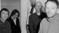 Music radiohead grayscale music