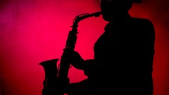 Music silhouettes instruments musicians saxophones jazzmen