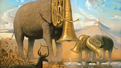 Music surrealism Africa surreal artwork vladimir kush
