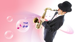 Music vector art saxophones
