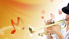 Music vector art trumpets