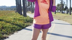 Music woman Adidas faces katy perry blue hair smiling singers 