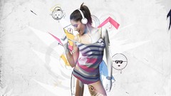 Music woman dancing Photo manipulation one more