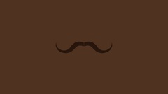Mustache brown minimalistic artwork