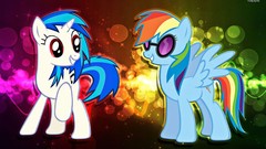 My little pony rainbow dash pon Vinyl Scratch
