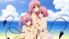 Nana pink hair lala satalin deviluke to-love-ru bikini momo 