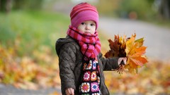 Nature autumn wool baby