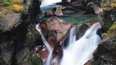 Nature avalanche glacier waterfalls national park