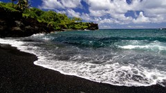 Nature black sand