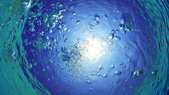 Nature bubbles sea water