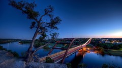 Nature clouds Austin Bridges Texas USA geography rivers