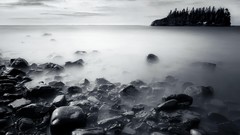 Nature clouds black and white lakes long exposure Lake Superior