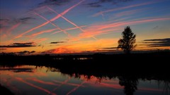 Nature clouds lakes contrails chemtrails