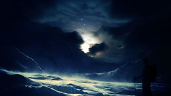 Nature deep snow night