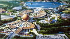 Nature disney cityscapes artwork futuristic epcot