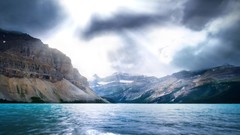 Nature duel cliffs sunray