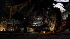 Nature fire clouds death Machines iron facilities columns 