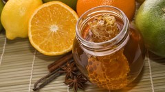 Nature food oranges honey lemons fruits limes jars orange slices