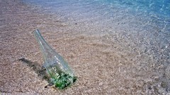 Nature glass sea water