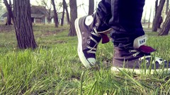 Nature grass simple Shoes Converse vintage All Star