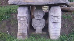 Nature Green tombstones statues colombia San Agustin