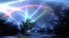 Nature Lake abstract lighting psychedelic