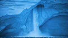 nature landscape Earth water Sea glaciers waterfall iceberg blue