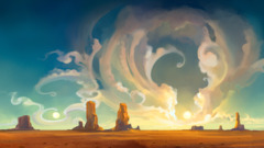 nature landscape fantasy art artwork digital art desert clouds