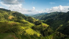 Nature Mountains clouds sky panoramic