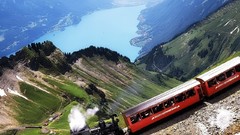 Nature Mountains trains wagons