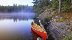 Nature red canoe