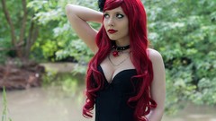 Nature red woman collar mistress redheads cosplay