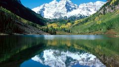 Nature reflection maroon bells