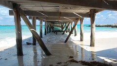 nature Sea pier beach under bridge sea foam