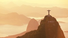 Nature silhouettes Rio de Janeiro Brazil sunlight christ the 