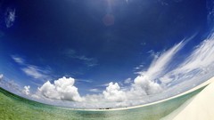 Nature skies sea water