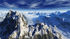 Nature snow blue sky mountain