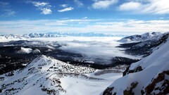 nature snow landscape clouds cold tundra Mountains